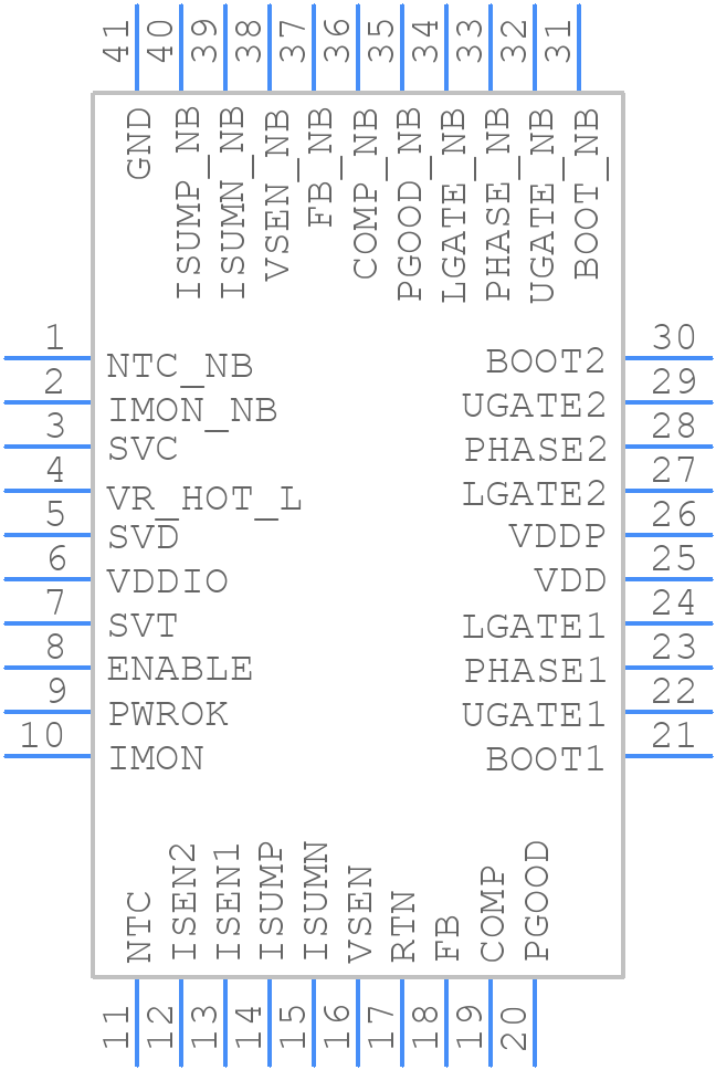 ISL62771HRTZ-T - Renesas Electronics - PCB symbol