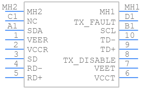 AFBR-59R5LZ - Avago Technologies - PCB symbol