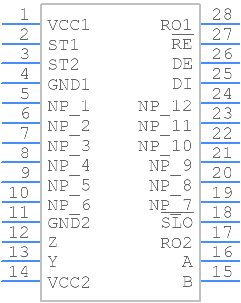 MAX3535ECWI - Analog Devices - PCB symbol