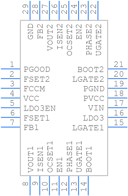 ISL62392HRTZ - Renesas Electronics - PCB symbol