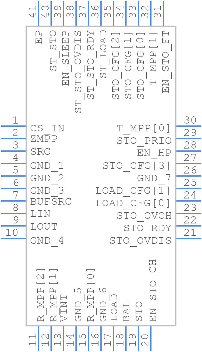 AEM30330-QFN - E-PEAS - PCB symbol