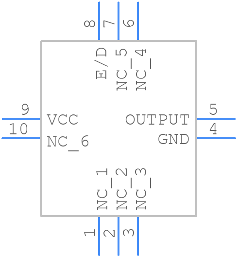 TX257A-D3-0.28-25.000-3.3-TR - RALTRON - PCB symbol