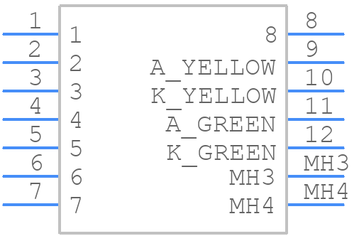 MTJ-88ARX2-LH-HT-D - Adam Tech - PCB symbol