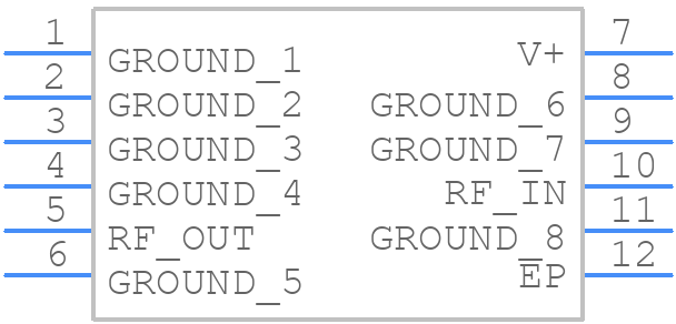 TAMP-242GLN+ - Mini-Circuits - PCB symbol