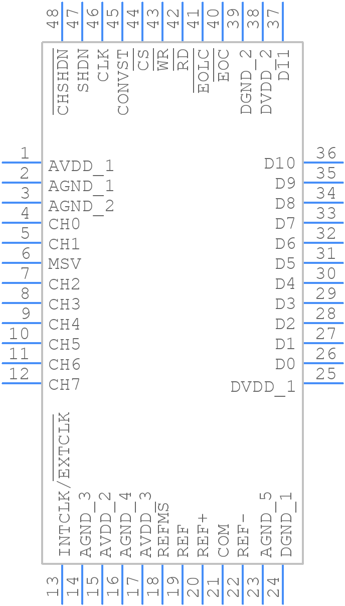 MAX1304ECM+T - Analog Devices - PCB symbol