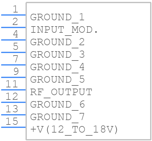 TX-SAW BOOST - AUREL - PCB symbol