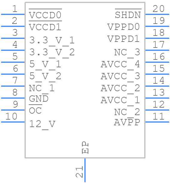TPS2211APWPR - Texas Instruments - PCB symbol