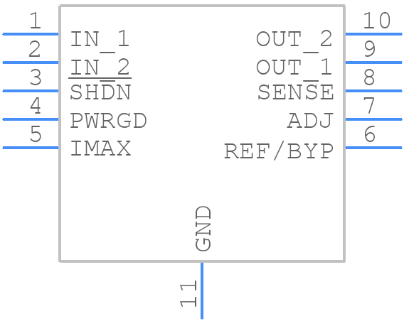LT3065MPDD-3.3#PBF - Analog Devices - PCB symbol