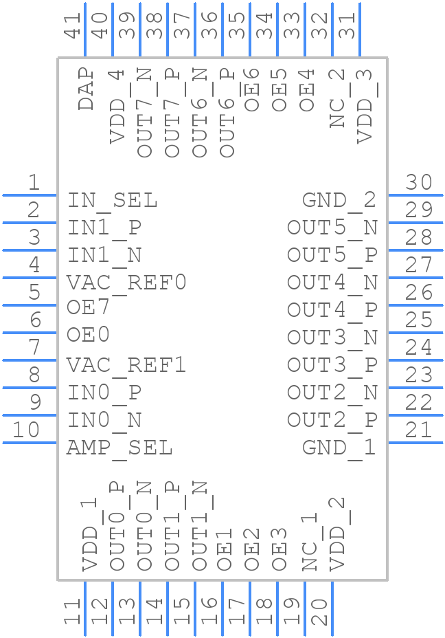 LMK1D1208PRHAT - Texas Instruments - PCB symbol