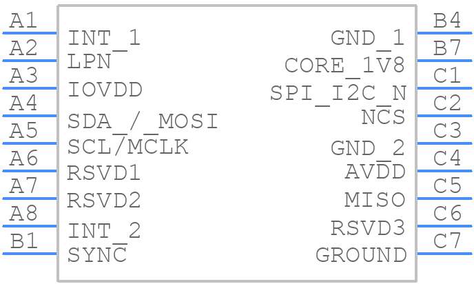 VL53L8CHV9GC/1 - STMicroelectronics - PCB symbol
