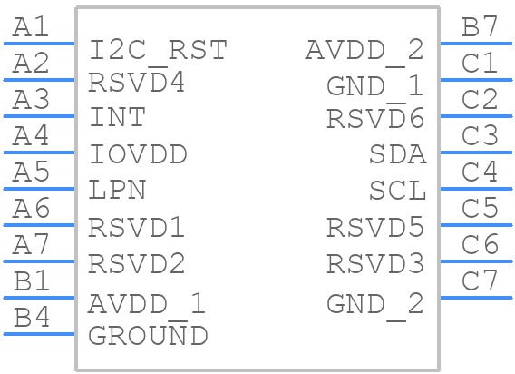 VL53L5CXV9GC/1 - STMicroelectronics - PCB symbol