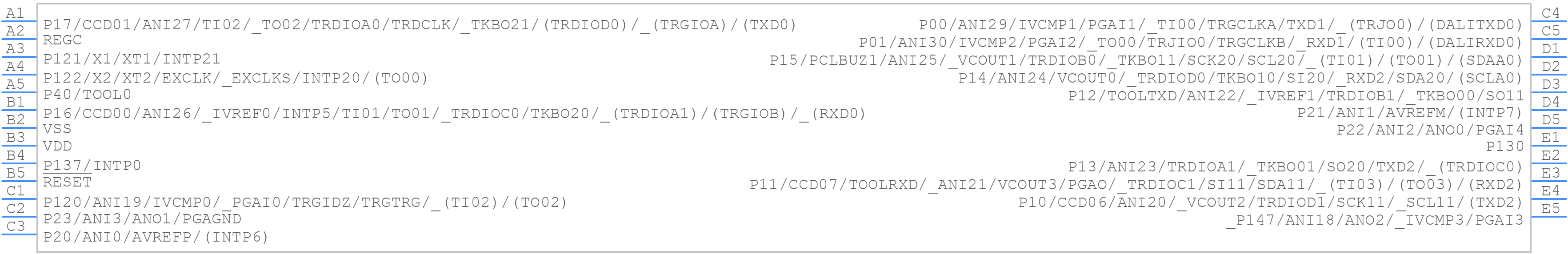 R7F101G8E2DLA#HC1 - Renesas Electronics - PCB symbol