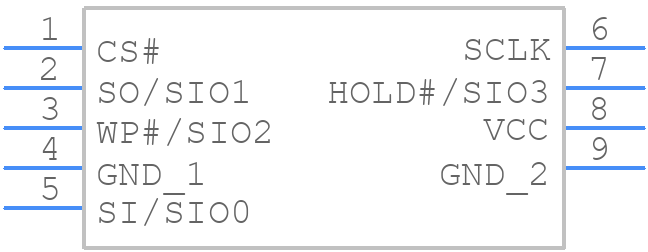 MX25V4035FZUI-TR - Macronix - PCB symbol