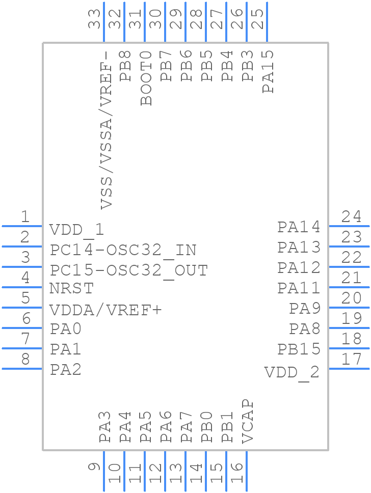 STM32H503KBU7TR - STMicroelectronics - PCB symbol