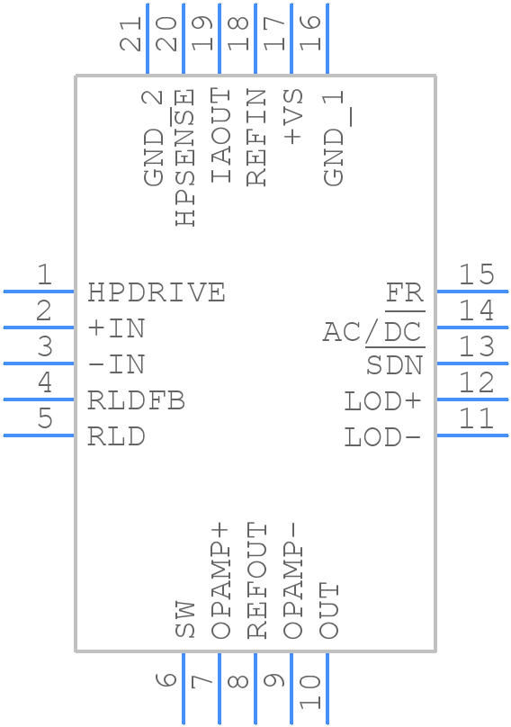 AD8232WACSZ-R7 - Analog Devices - PCB symbol