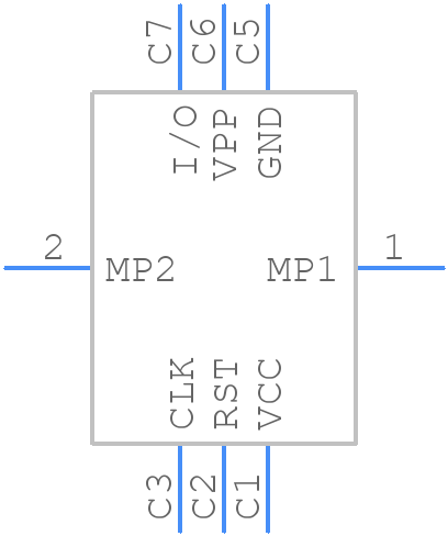 SIM8050-6-0-14-00-A - GCT (GLOBAL CONNECTOR TECHNOLOGY) - PCB symbol
