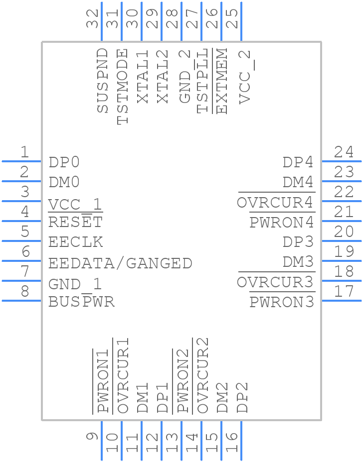 TUSB2046AVF - Texas Instruments - PCB symbol