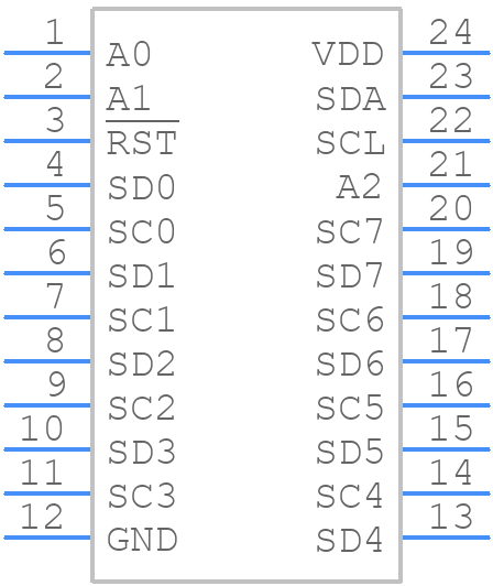 MAX7356EUG+T - Analog Devices - PCB symbol