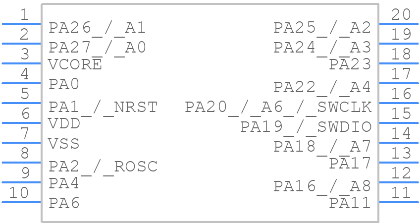 MSPM0L1105TDGS20R - Texas Instruments - PCB symbol