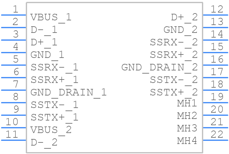 GSB4112312HR - Amphenol - PCB symbol