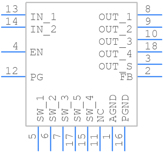 MPM3822CGRH-P - Monolithic Power Systems (MPS) - PCB symbol