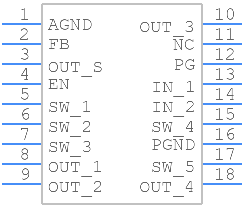 MPM3822CGRH-Z - Monolithic Power Systems (MPS) - PCB symbol