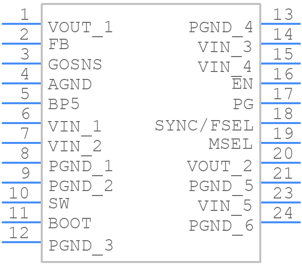 TPSM843A22RDGR - Texas Instruments - PCB symbol