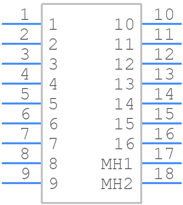 MR-16RFD2G - Honda Connectors - PCB symbol