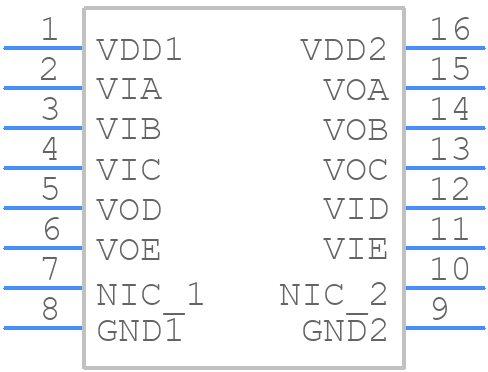ADUM252N0BRIZ-RL - Analog Devices - PCB symbol