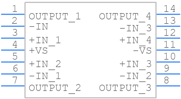 AD704AN - Rochester Electronics - PCB symbol