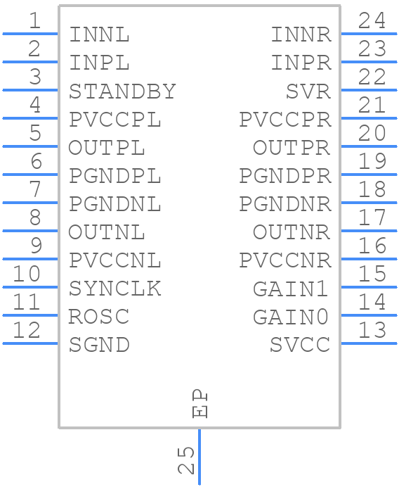 TDA7493 - STMicroelectronics - PCB symbol