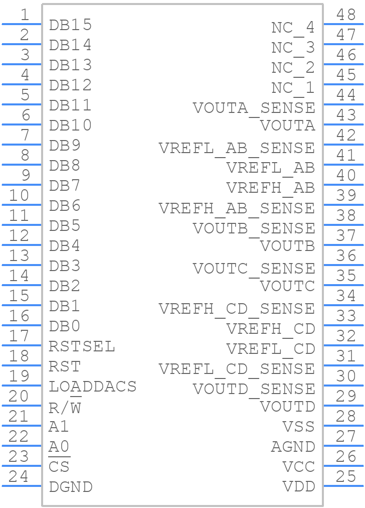 DAC7644E/1K - Texas Instruments - PCB symbol