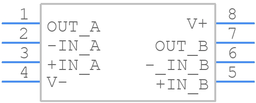 OPA2392DR - Texas Instruments - PCB symbol