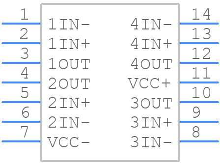 RC4136NG4 - Texas Instruments - PCB symbol