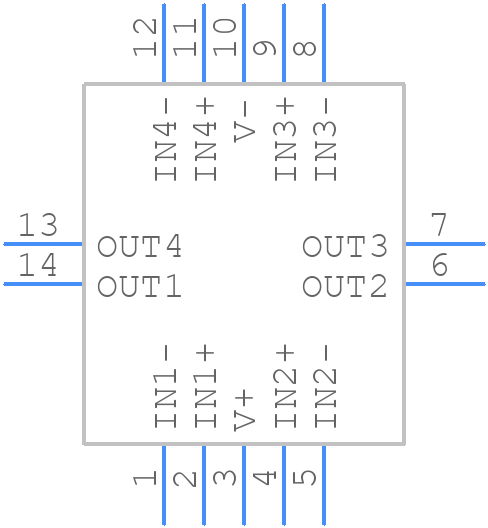 TLV9004IRUCR - Texas Instruments - PCB symbol