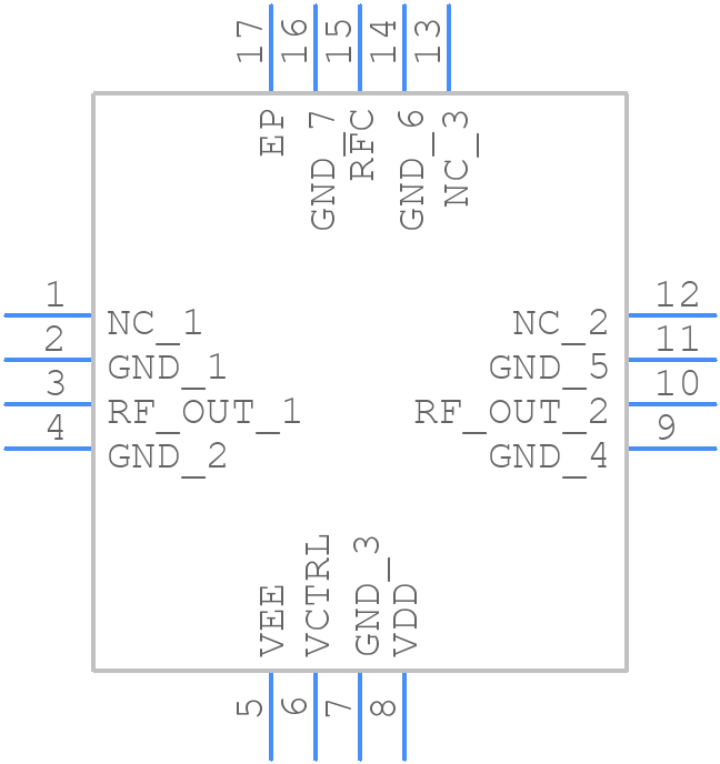 M3SWA2-34DR+ - Mini-Circuits - PCB symbol