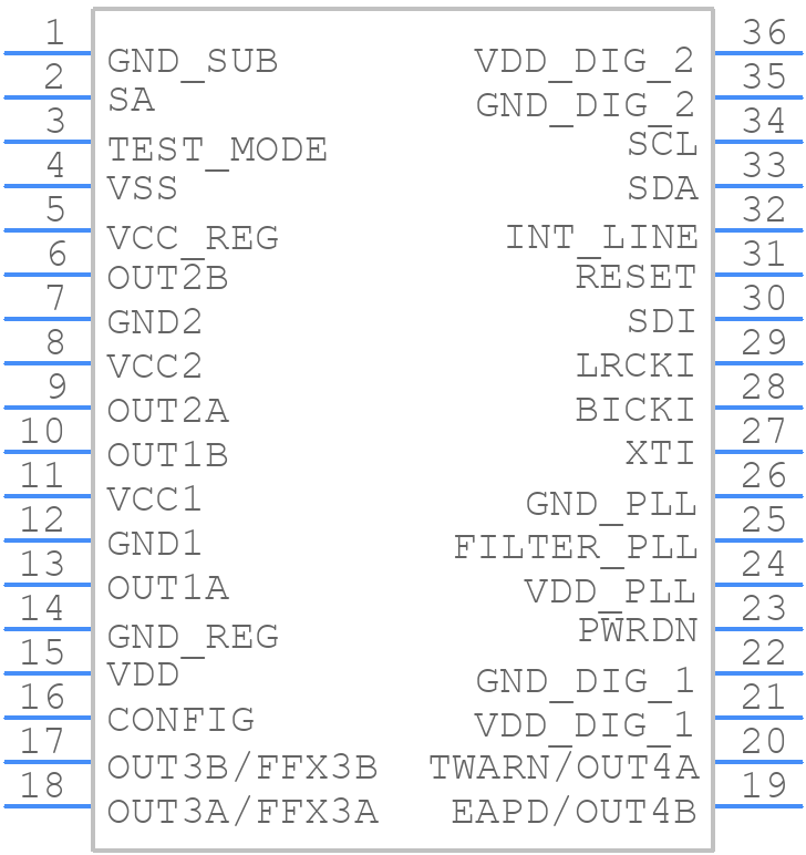 STA350B - STMicroelectronics - PCB symbol