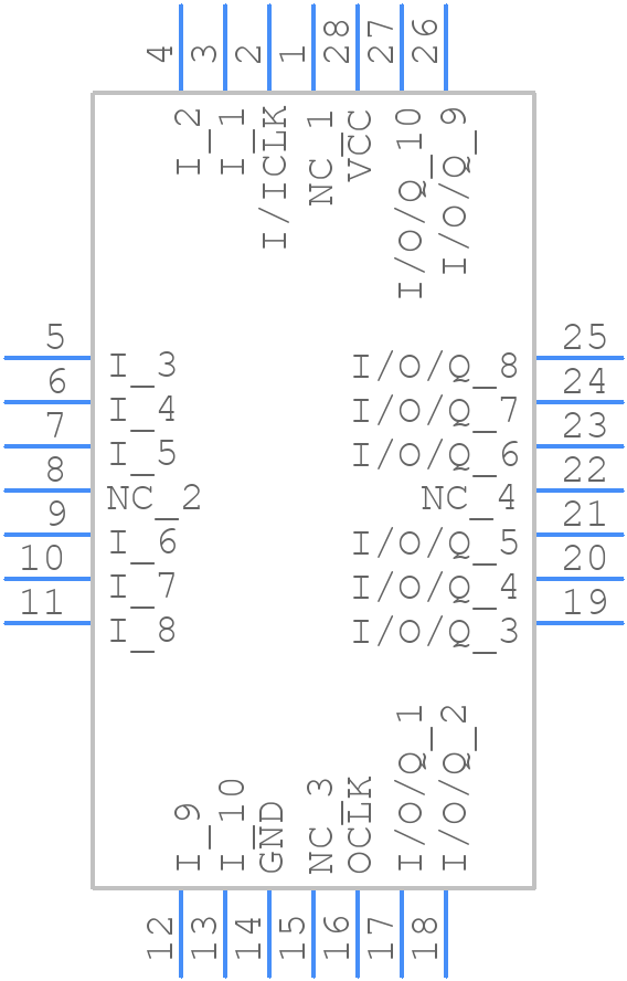 GAL6001B-30LJ - Lattice Semiconductor - PCB symbol
