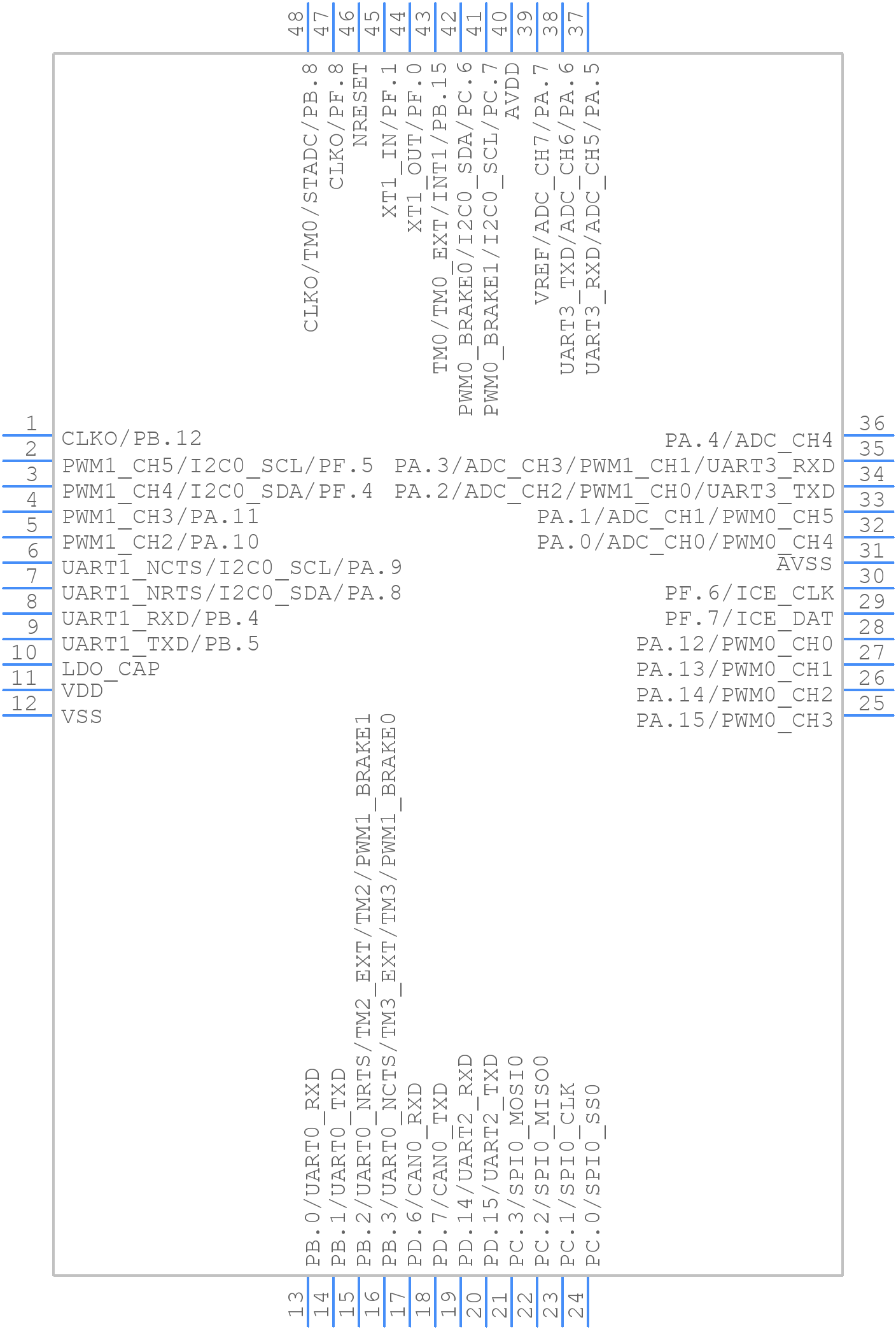 NUC1311LC2AE - Nuvoton - PCB symbol
