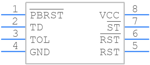 DS1832U+ - Analog Devices - PCB symbol
