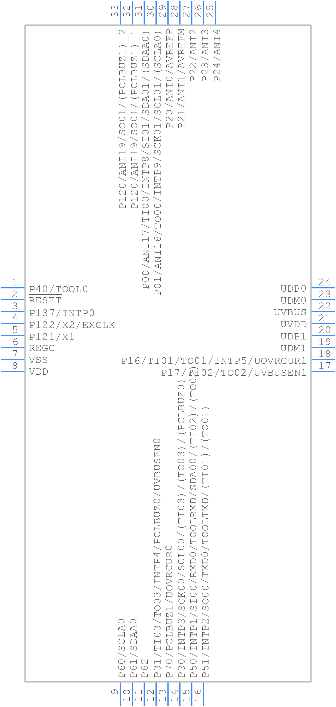 R5F10JBCANA#60 - Renesas Electronics - PCB symbol