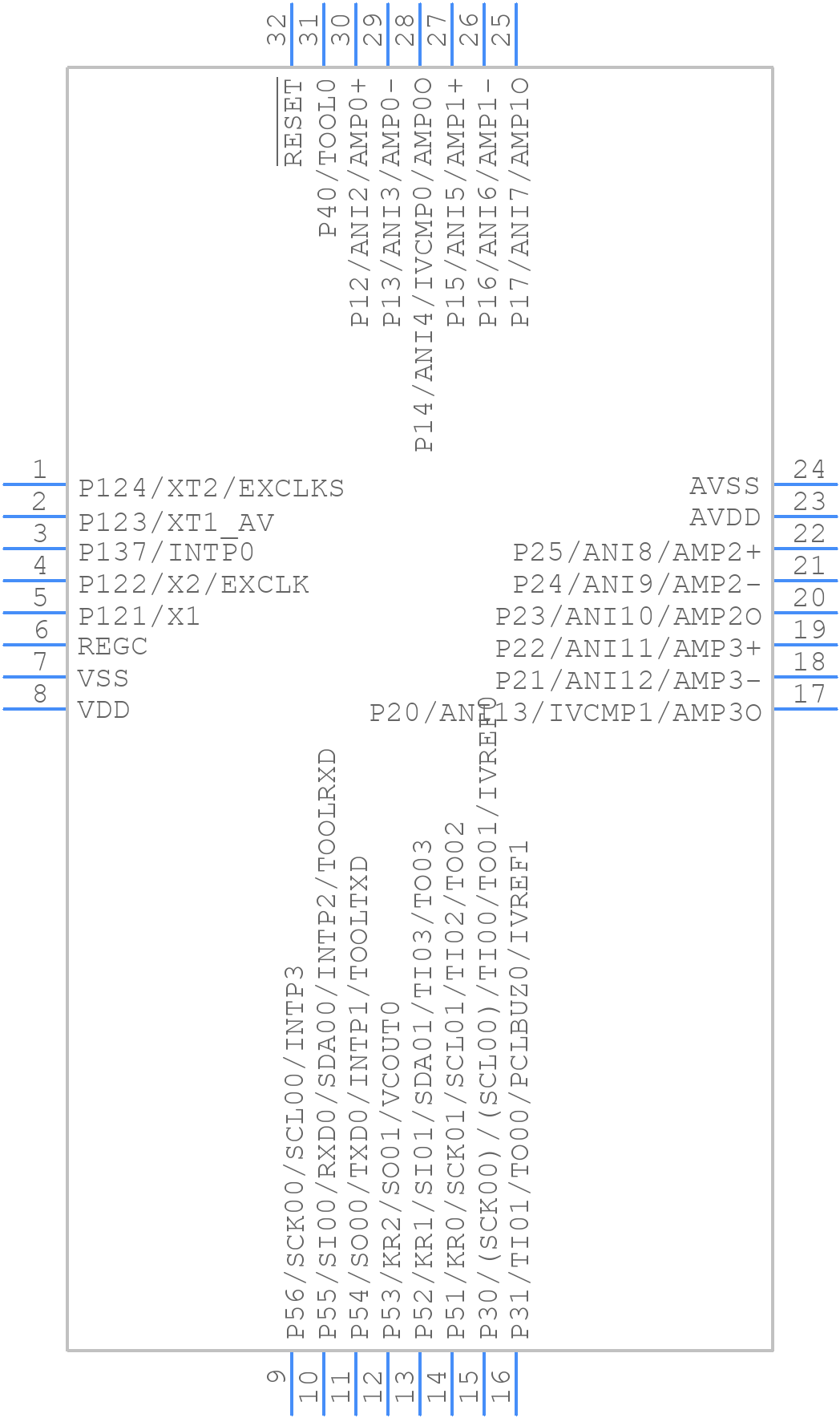 R5F117BAGFP#70 - Renesas Electronics - PCB symbol