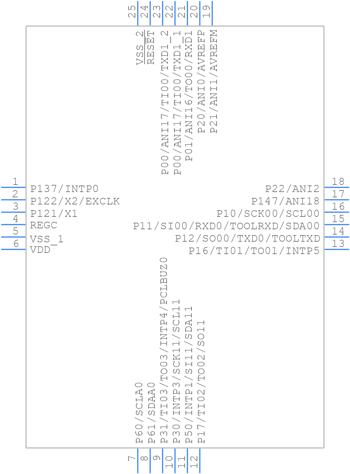 R5F1007AANA#60 - Renesas Electronics - PCB symbol