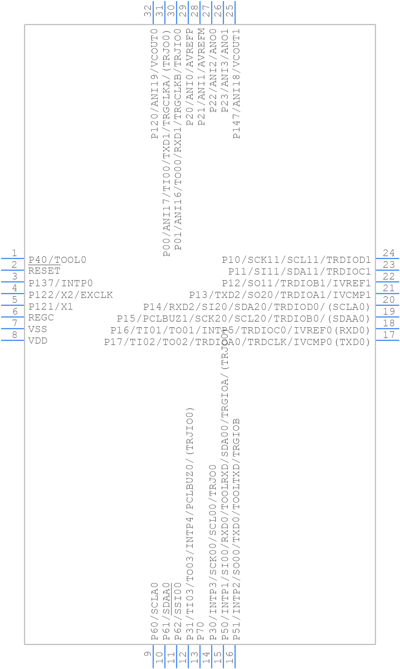 R5F104BEGFP#70 - Renesas Electronics - PCB symbol
