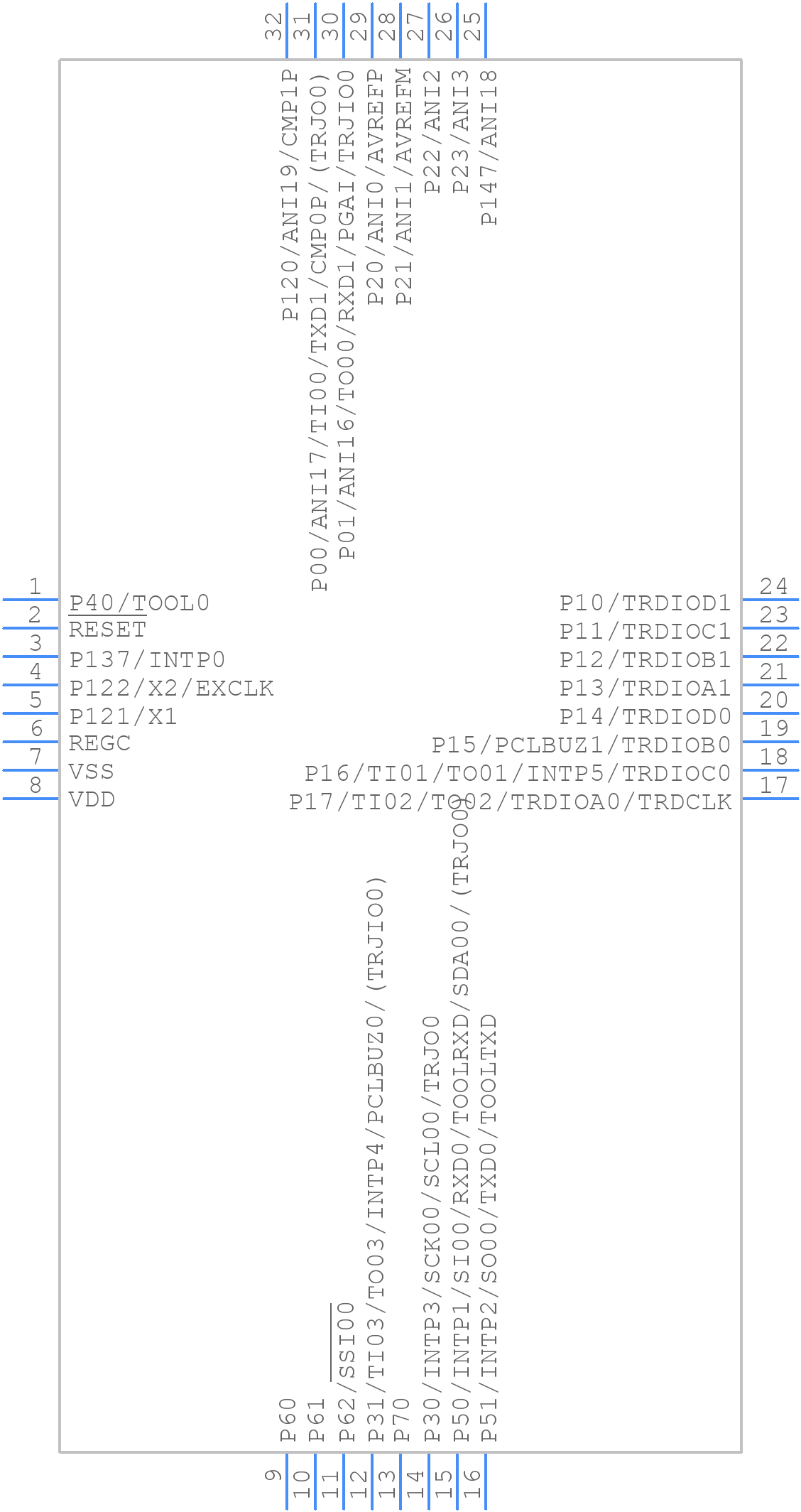 R5F11EB8AFP#70 - Renesas Electronics - PCB symbol