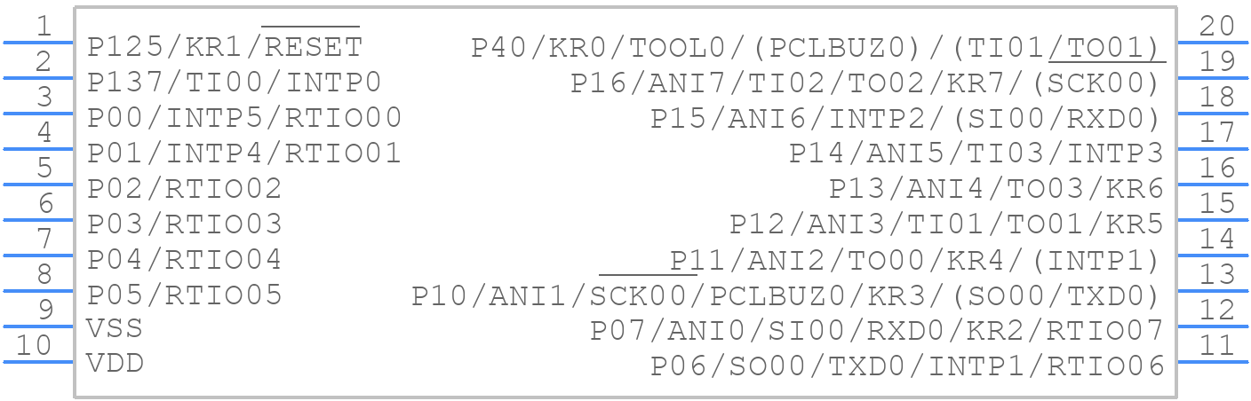 R5F11W68DSM#70 - Renesas Electronics - PCB symbol