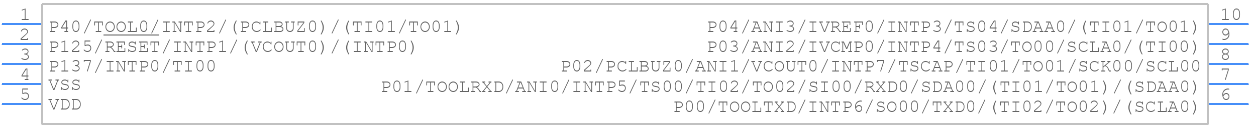 R5F1211AMSP#70 - Renesas Electronics - PCB symbol