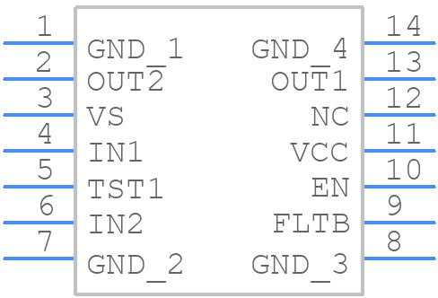 NCV7721D2R2G - onsemi - PCB symbol