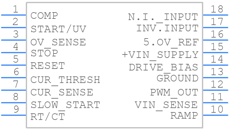 UC2851DWG4 - Texas Instruments - PCB symbol