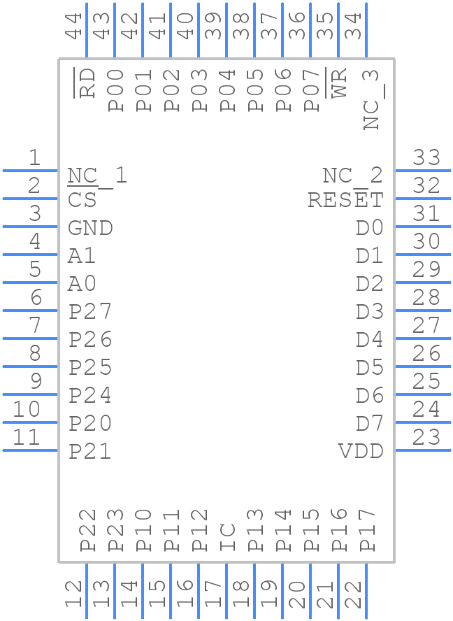 UPD71055GB-3B4 - NEC - PCB symbol